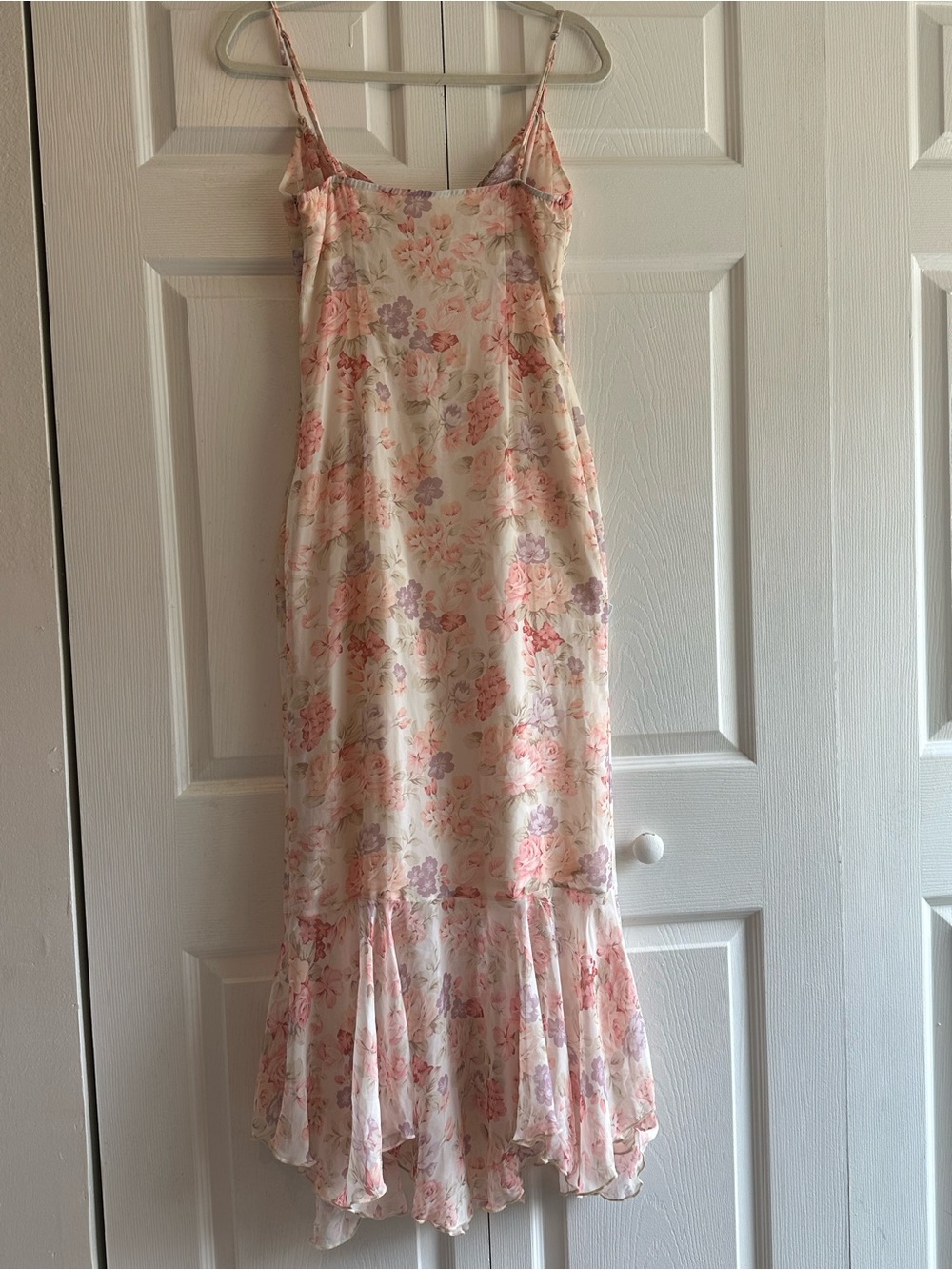 Commense Floral/ Garden Romantic Slip Maxi Dress in Cream and Pink *Cottagecore - Picture 3 of 7